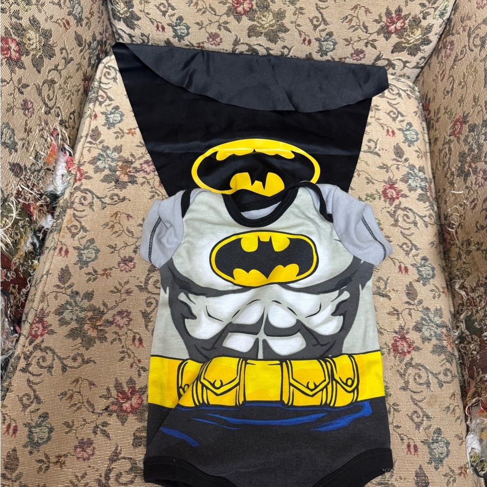 DC Comics Batman Baby Onesie - Gray and Black